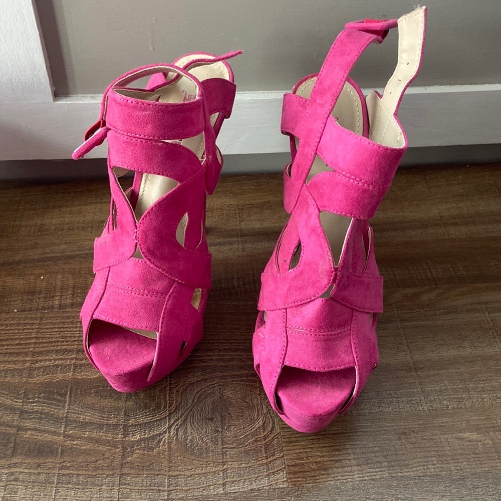 Hot pink stilettos